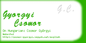gyorgyi csomor business card